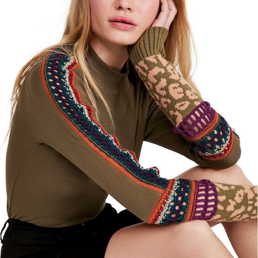 Free People NWT Switch It Up Thermal Top XS